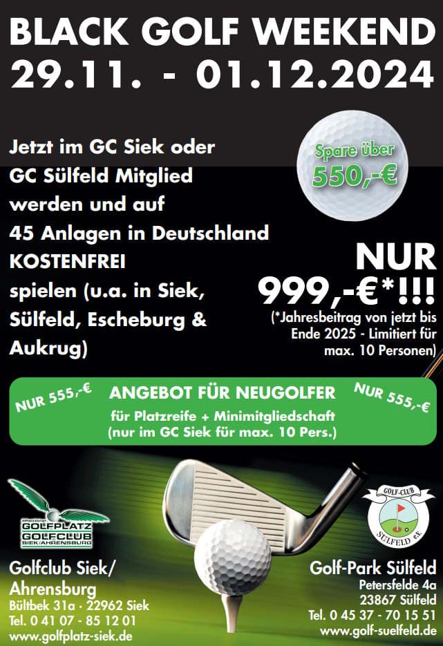 Black Golf Weekend