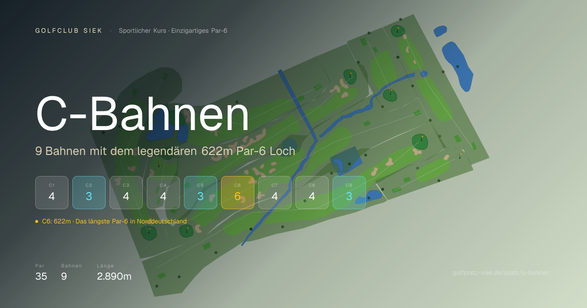 C-Bahnen — 622m Par-6 | Golfclub Siek | Golfplatz Siek
